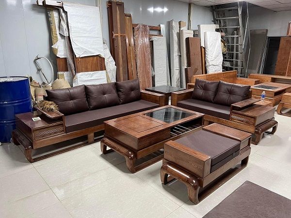 Bộ Sofa Gỗ Sồi Nga Mẫu Đùi Gà DK-BG48