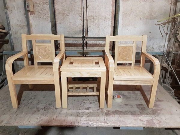 Bộ Bàn Trà Kẹp Gỗ Sồi Trắng DK-BG04