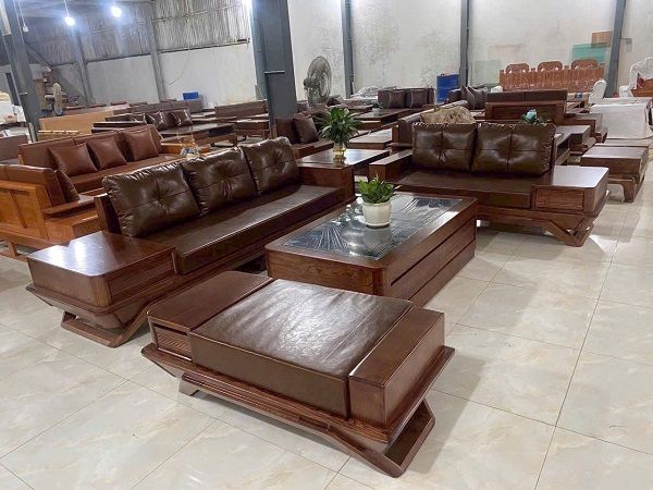 Bộ Sofa Góc Mẫu Thuyền Gỗ Sồi Nga DK-BG46