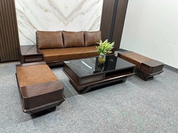 Bộ Sofa Thuyền Đơn Đối Gỗ Sồi DK-BG65