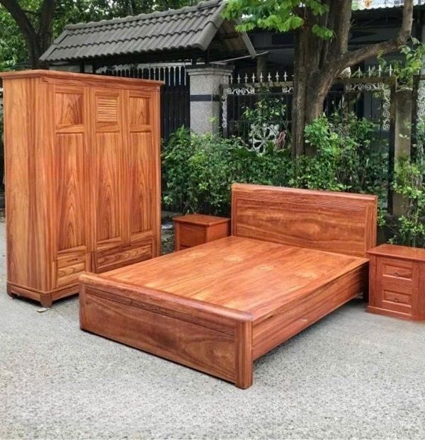 Bộ Giường Tủ 4 Món Gỗ Cẩm CB55