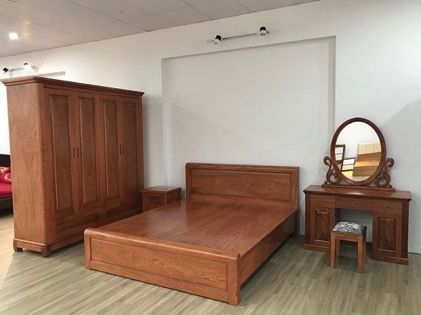 Bộ Giường Tủ 3 Món Gỗ Hương Đá CB08