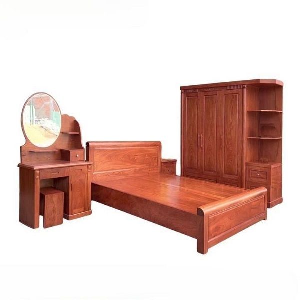 Bộ Giường Tủ Gỗ Hương Đá CB44