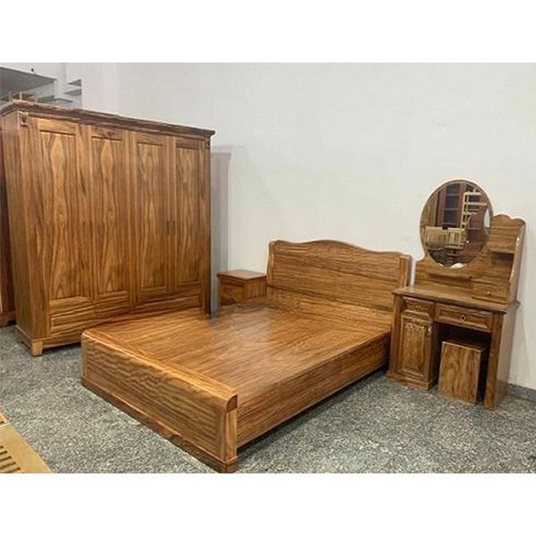 Bộ Giường Tủ Gỗ Hương Xám CB09