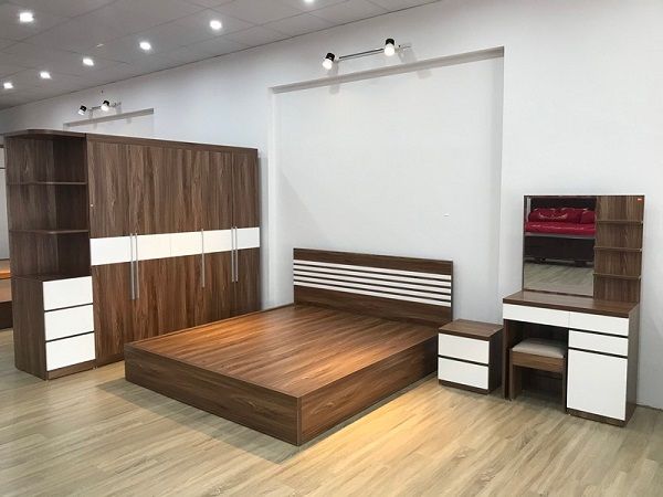 Bộ Giường Tủ 4 Món Gỗ MDF CB03