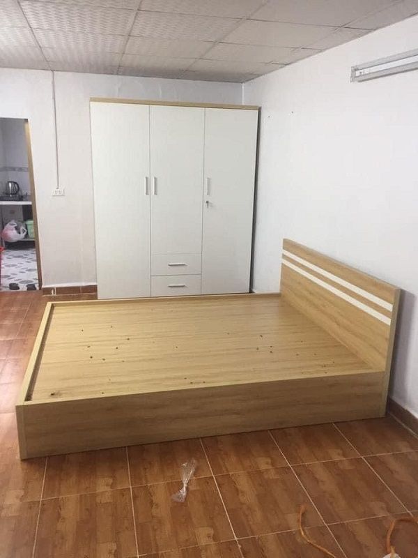 Bộ Giường Tủ Gỗ Công Nghiệp CB02