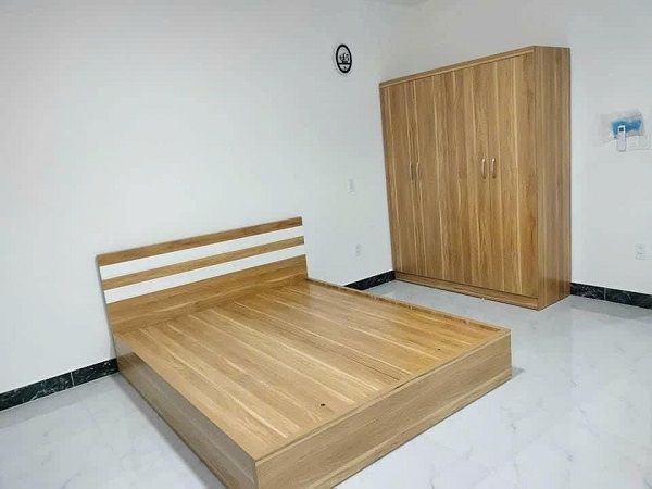 Combo Giường Tủ Gỗ MDF Màu Vàng CB21