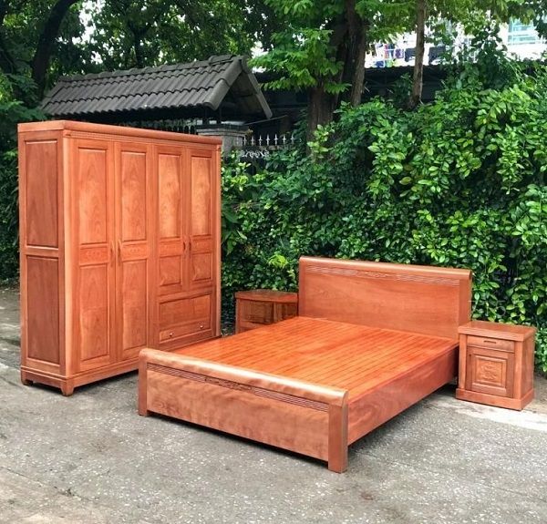 Bộ Giường Tủ 3 Món Gỗ Xoan Đào CB24