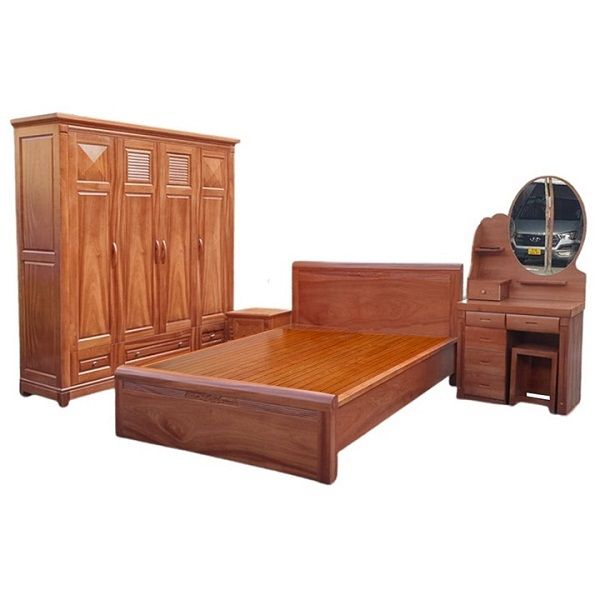 Bộ Giường Tủ 4 Món Xoan Đào CB16