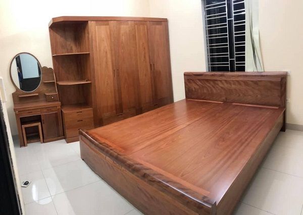 Bộ Giường Tủ Gỗ Xoan Đào CB18