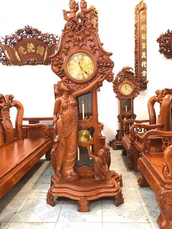 Đồng Hồ Cây Gỗ Hương Cô Tiên DK-DH03