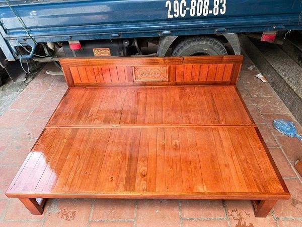 Giường Gấp Kết Hợp Ghế Gỗ Xoan Đào DK-G10
