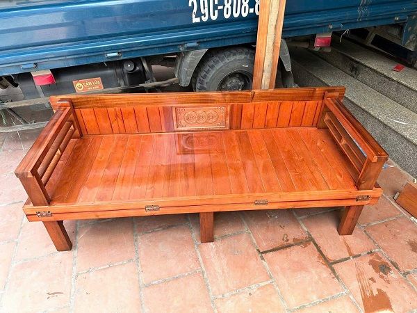Giường Gấp Kết Hợp Ghế Gỗ Xoan Đào DK-G10