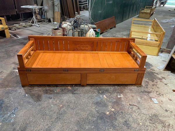 Giường Gấp Có Ngăn Kéo Gỗ Xoan Đào DK-G50