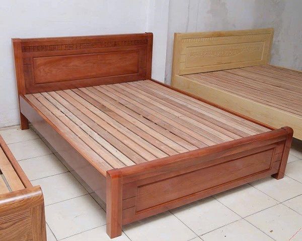 Giường Xoan Đào Lá Dát Nan DK-G215