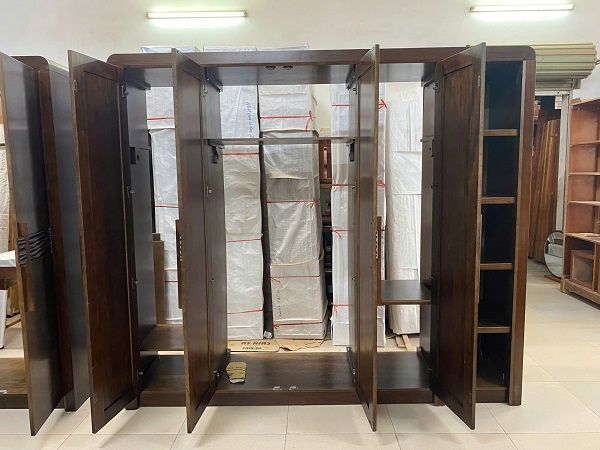 Tủ Áo 5 Cánh Sóng Gỗ Mun Hiện Đại DK-T212
