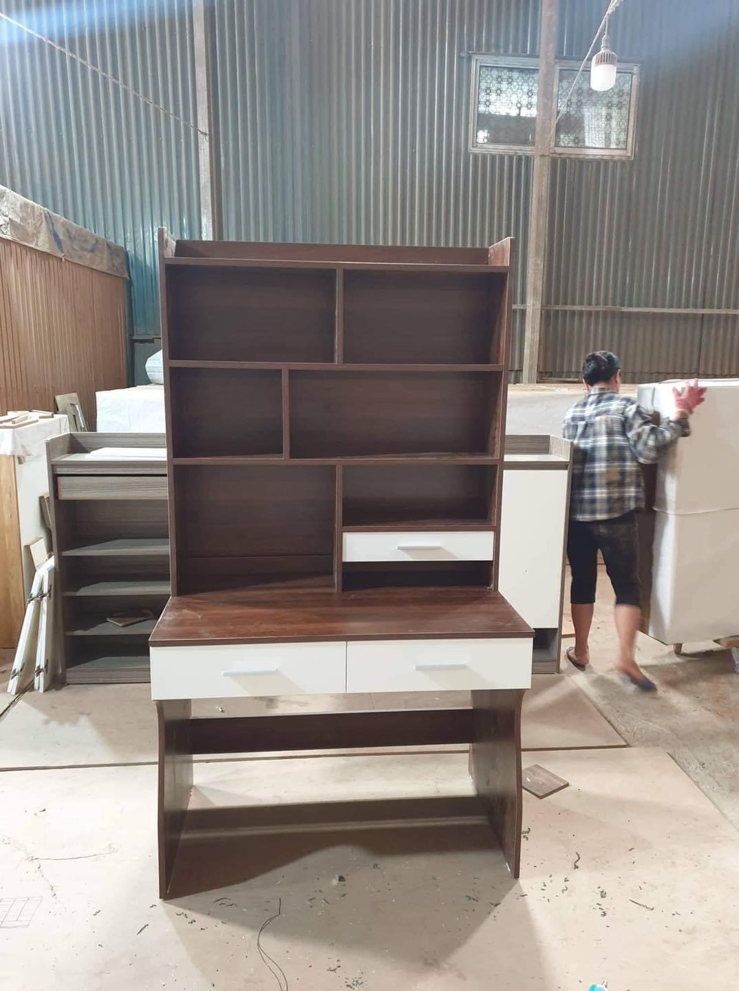 Bàn Học Có Giá Sách Gỗ Công Nghiệp MDF DK-BH16