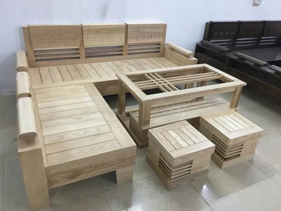 Bộ Bàn Ghế - Sofa Góc Sồi Mỹ  DK-BG38